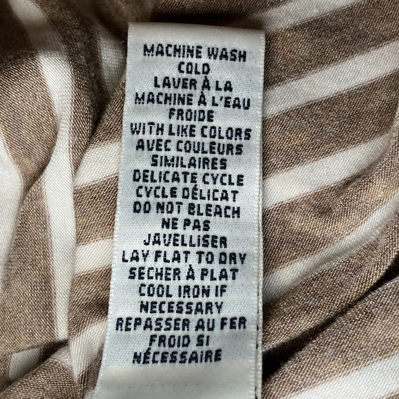 Max Studio Brown & White Striped Skirt - Picture 4 of 5